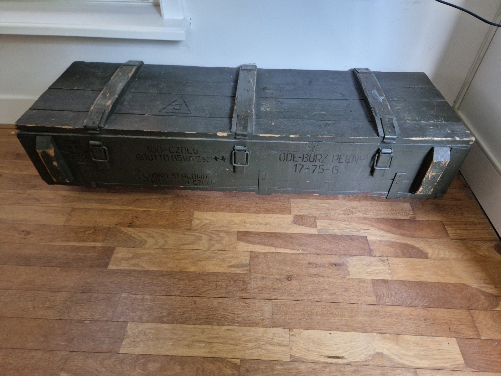 Legerkist/munitiekist/tv kast/salontafel/koffietafel, Ophalen, 50 tot 100 cm, Minder dan 50 cm, Minder dan 50 cm