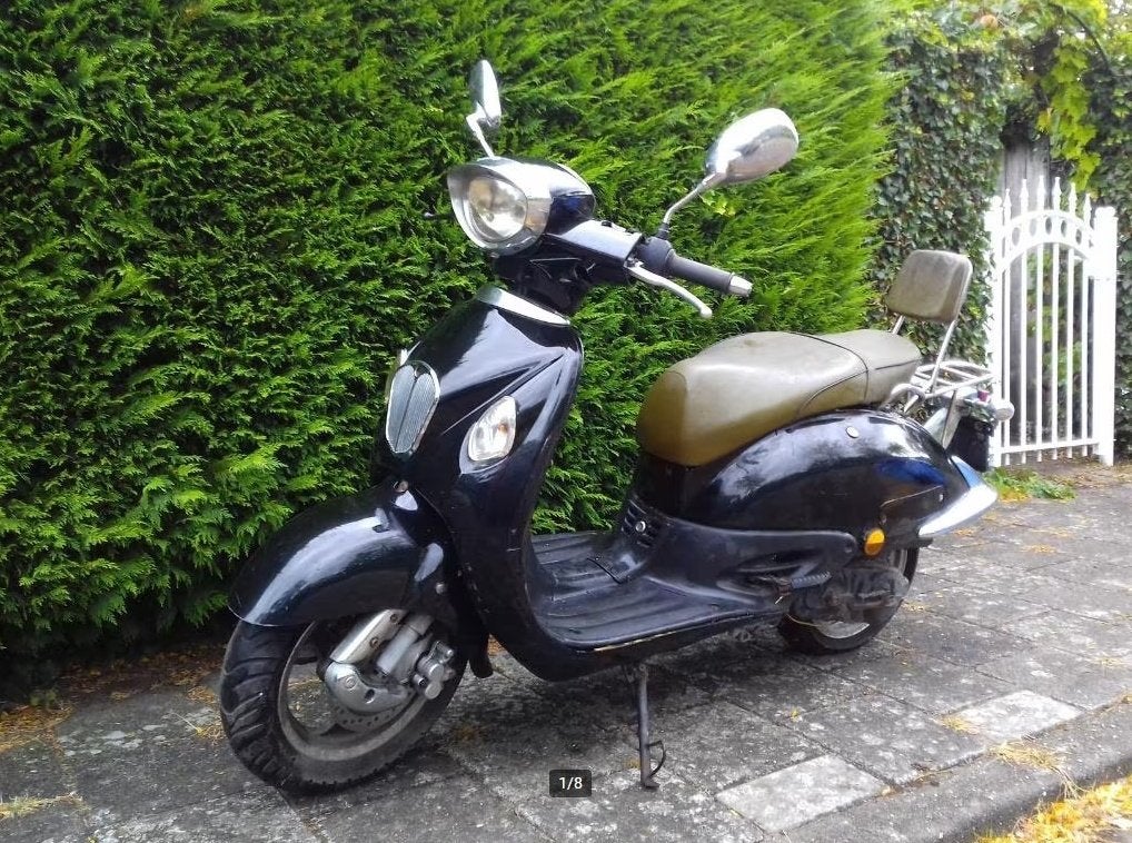 ZNEN retro scooter 2008 50cc blauw kntk snorfiets. Opknapper, Ophalen, Gebruikt, Overige typen, Overige merken