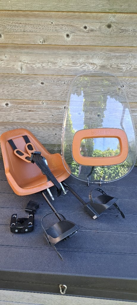 Bobike One Voorzitje + Windscherm, Fietsen en Brommers, Fietsaccessoires | Fietsstoeltjes, Ophalen, Voorzitje, Bobike, 0 t/m 13 kg