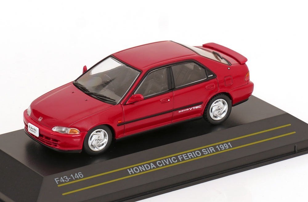 Honda Civic Ferio SiR 1991 Rood 1-43 First43 Models, Hobby en Vrije tijd, Modelauto's | 1:43, Overige merken, Tschuiten@hotmail.com