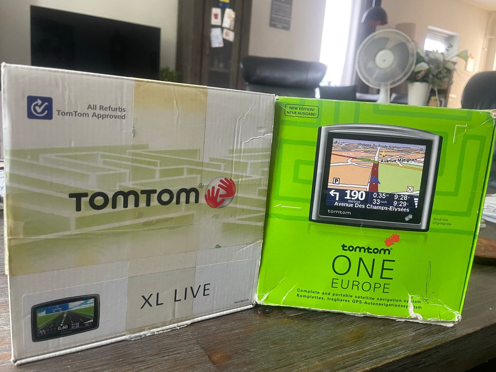 TomTom ONE Europe en TomTom XL LIVE navigatiesystemen, Ophalen, Gebruikt