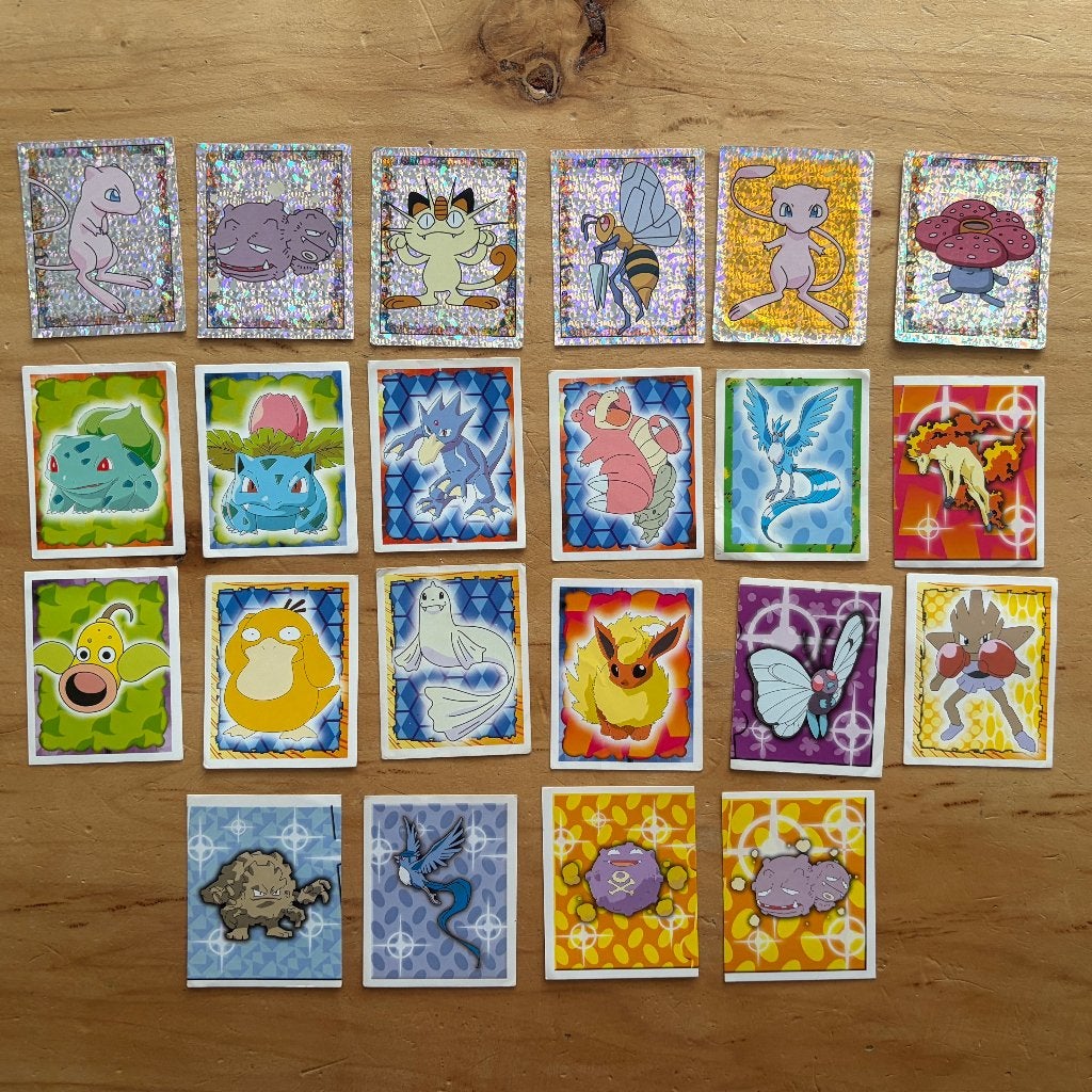 Vintage Pokemon stickers (Merlin 1999), Ophalen of Verzenden, Nieuw, Overige typen, Foil