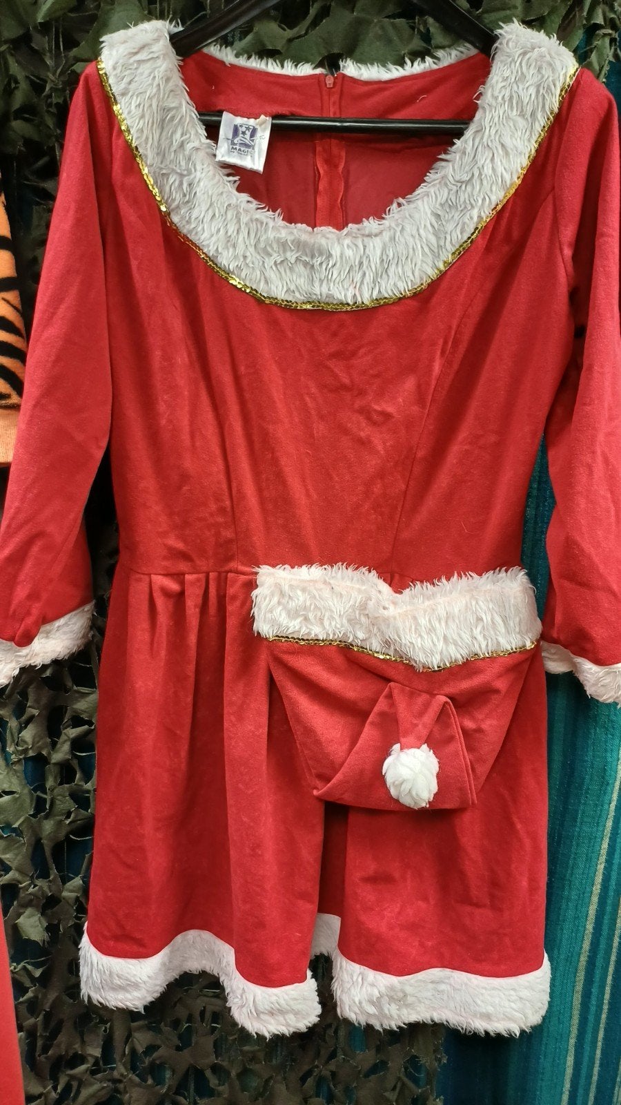 Kerstjurk Rood met Witte Bontrand - Maat 42, Kleding | Dames, Kerstmis of Sinterklaas, Maat 42/44 (L), Ophalen of Verzenden, Kleding