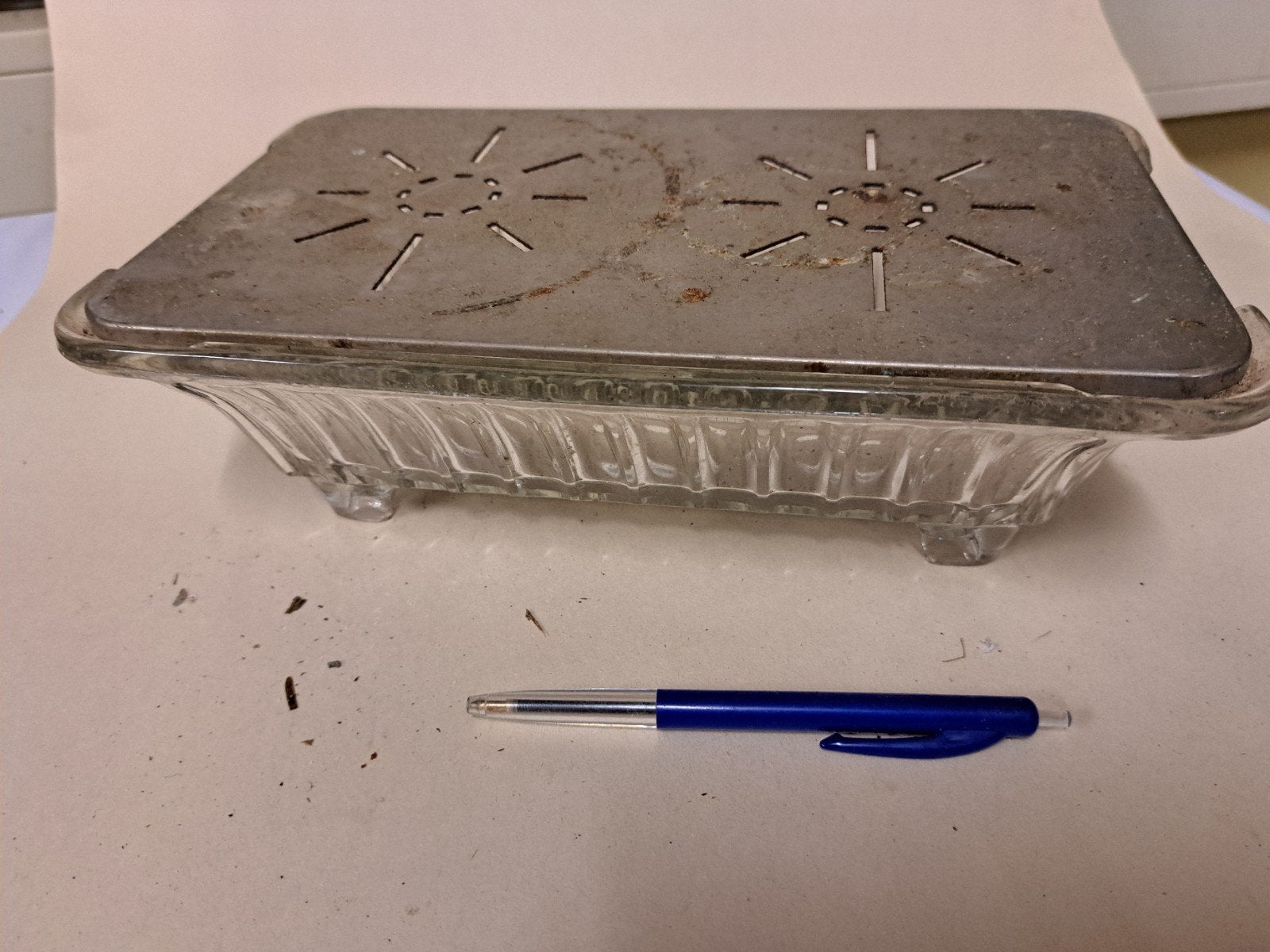 Vintage Rechaud Glas en RVS - Prachtig pronkstuk, Ophalen of Verzenden