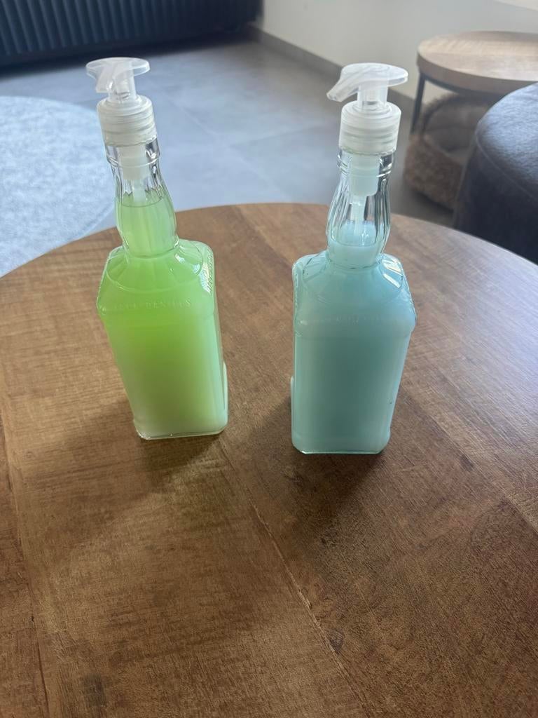 Jack Daniel's Zeepdispensers - Groen & Blauw, Ophalen, Meerkleurig, Zo goed als nieuw, Glas