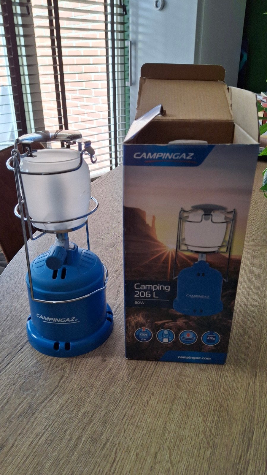 Campingaz Camping 206 L gaslamp - Ideaal voor kamperen, Caravans en Kamperen, Ophalen, Gebruikt