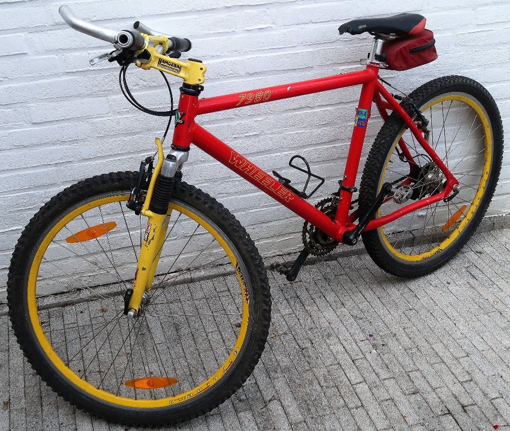 Wheeler 7900 Mountainbike - Rood/Geel, Gebruikt, Hardtail, 53 tot 57 cm, Ophalen