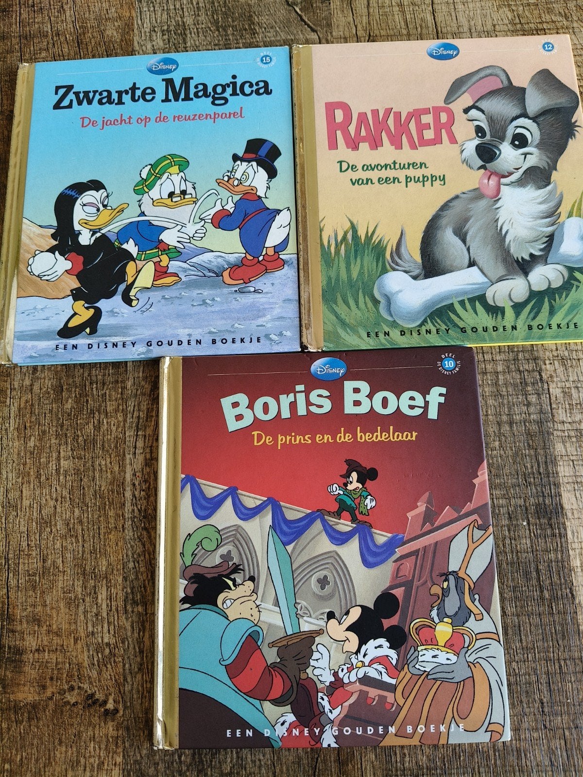 Disney Gouden Boekjes: Zwarte Magica, Rakker, Boris Boef, Ophalen of Verzenden, Gelezen, Walt Disney, Sprookjes