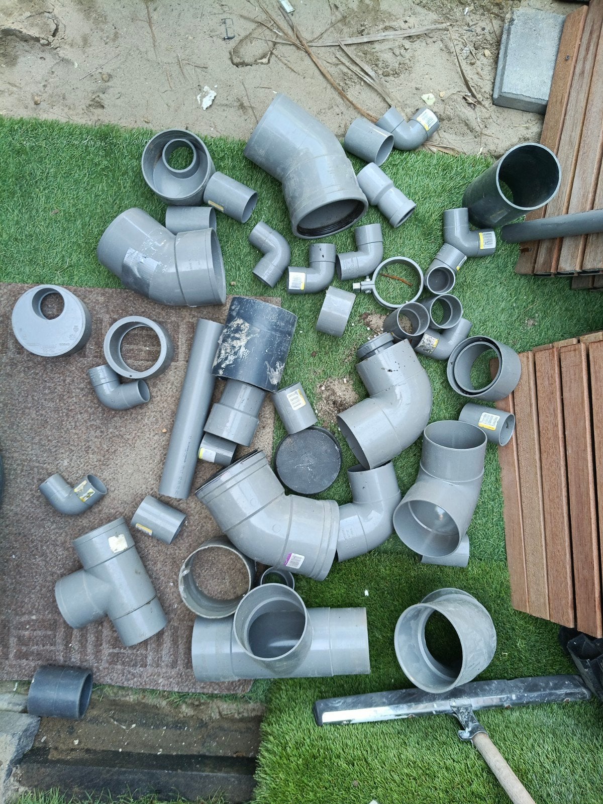 Diverse PVC afvoerbuizen en bochten, Doe-het-zelf en Verbouw, Buizen en Afvoer, Ophalen, Afvoer, Gebruikt, Pvc