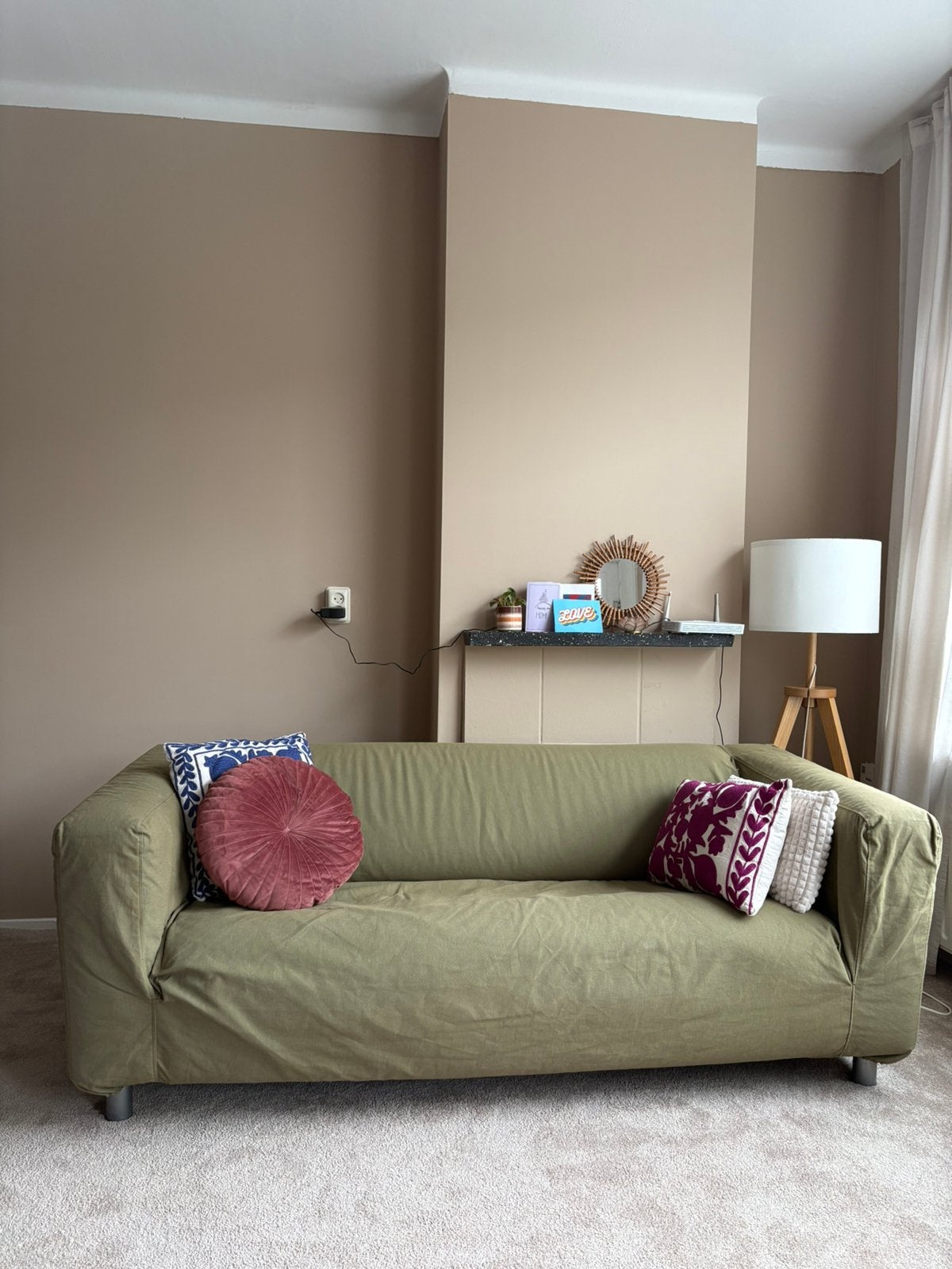 Ikea bank groen, Ophalen, Zo goed als nieuw, 75 tot 100 cm, Tweepersoons