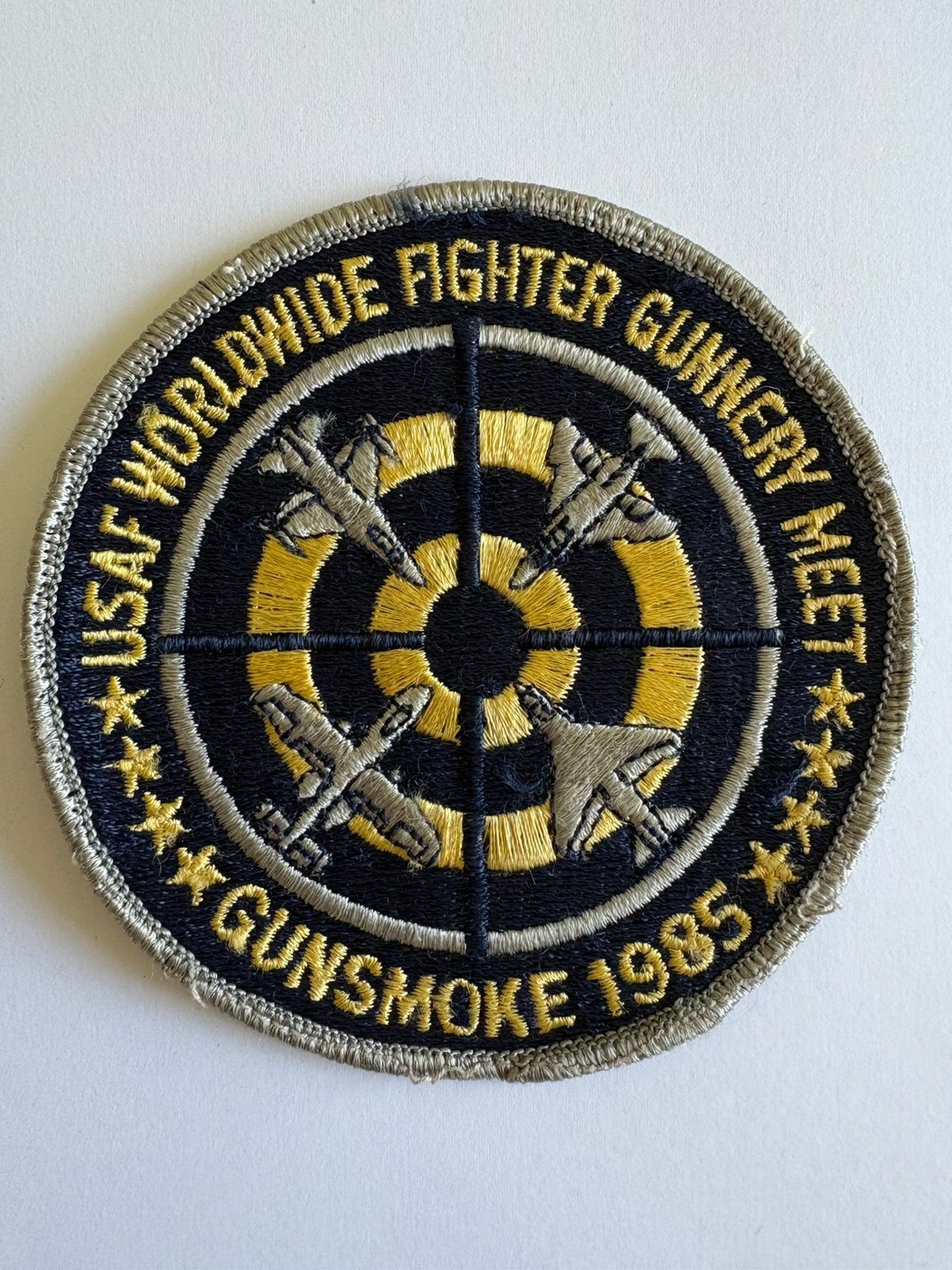 USAF Gun Smoke 1985 patch, Ophalen of Verzenden, Luchtmacht, Nederland, Embleem of Badge