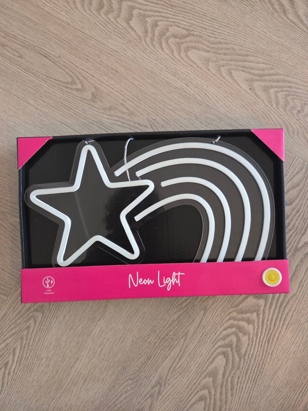 Prachtige Neon Lamp Intertoys - Ster en Regenboog, Overige merken, Kunststof, Meerkleurig, USB-aansluiting