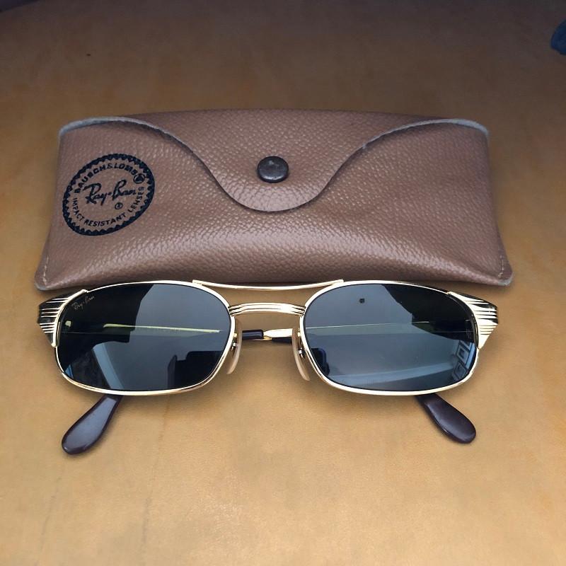 NIEUWE Vintage B&L Ray-ban Signet small zonnebril goud S12, Ray-Ban USA, Zonnebril, Overige kleuren, Ophalen of Verzenden