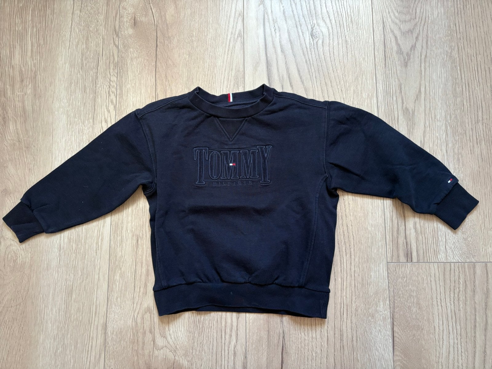 Tommy Hilfiger sweater navy maat 110, Ophalen of Verzenden, Gebruikt, Jongen of Meisje, Trui of Vest