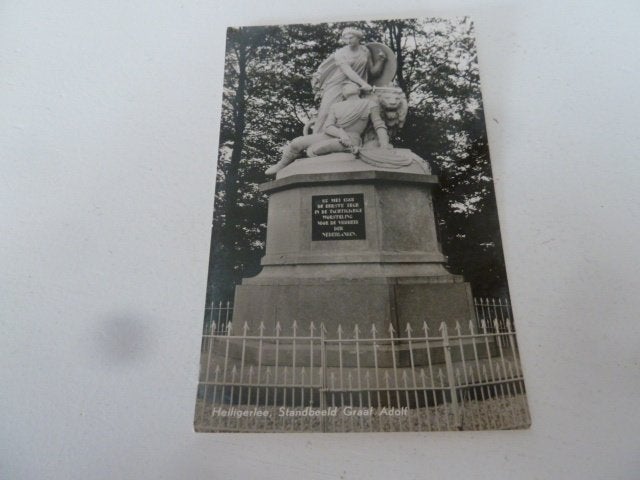 Heiligerlee circa 1960 Fotokaart Standbeeld Graaf Adolf, Ophalen of Verzenden, 1960 tot 1980, Ongelopen