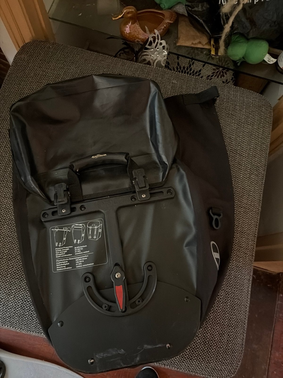 MSX 100% waterdichte fietstas - Zwart, Ophalen, Gebruikt