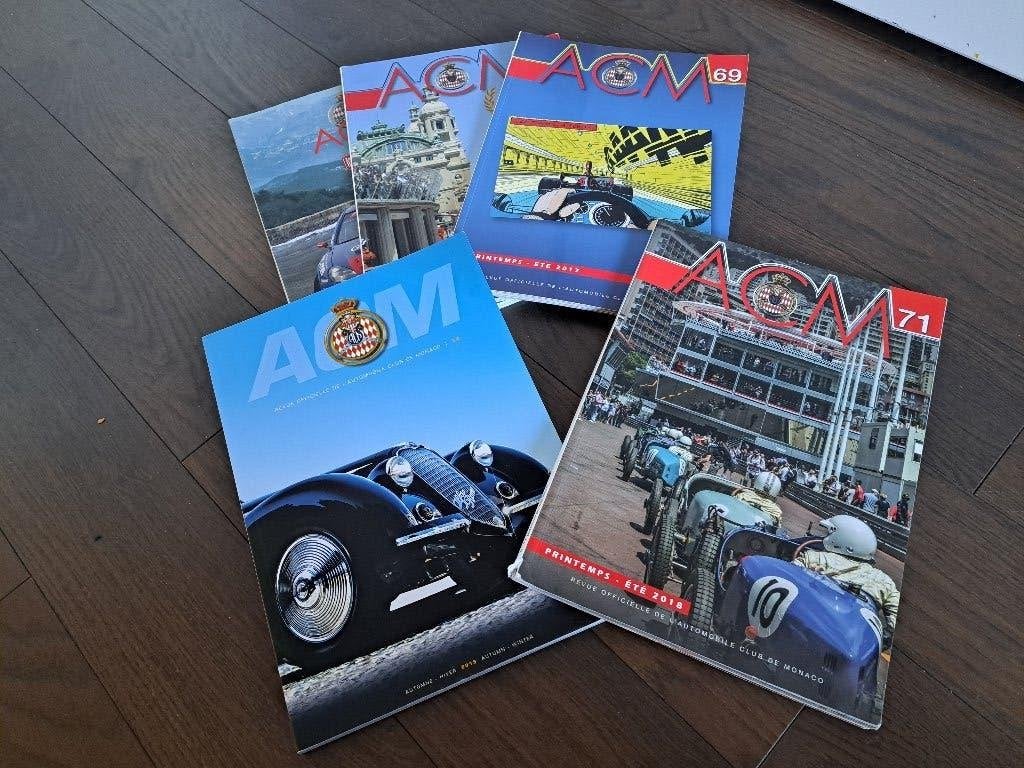 5 x Tijdschrift ACM Automobiel Club Monaco UNIEK, Ophalen of Verzenden, Zo goed als nieuw, Sport en Vrije tijd