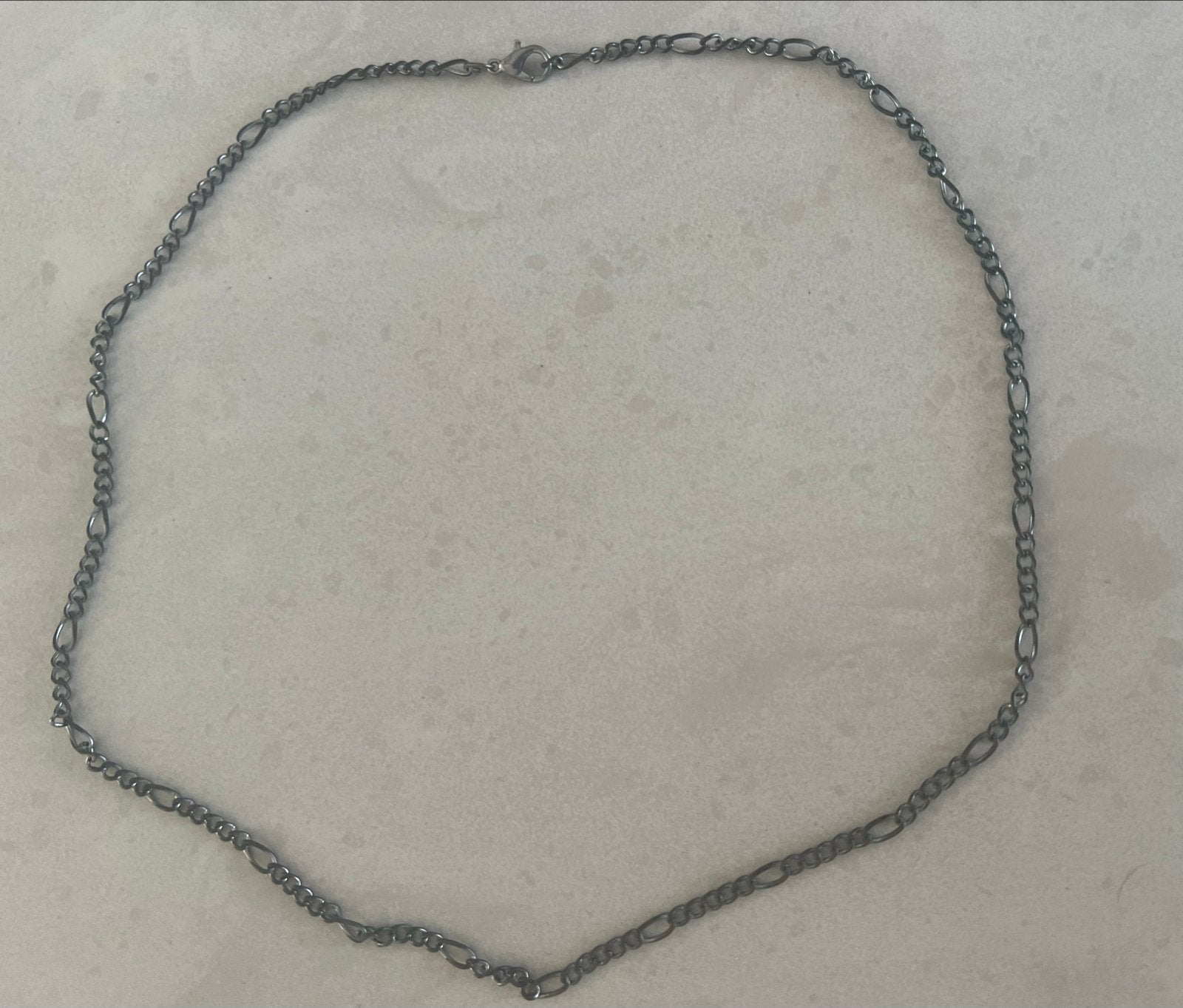 Zilverkleurige Figaro ketting, Ophalen of Verzenden, Gebruikt