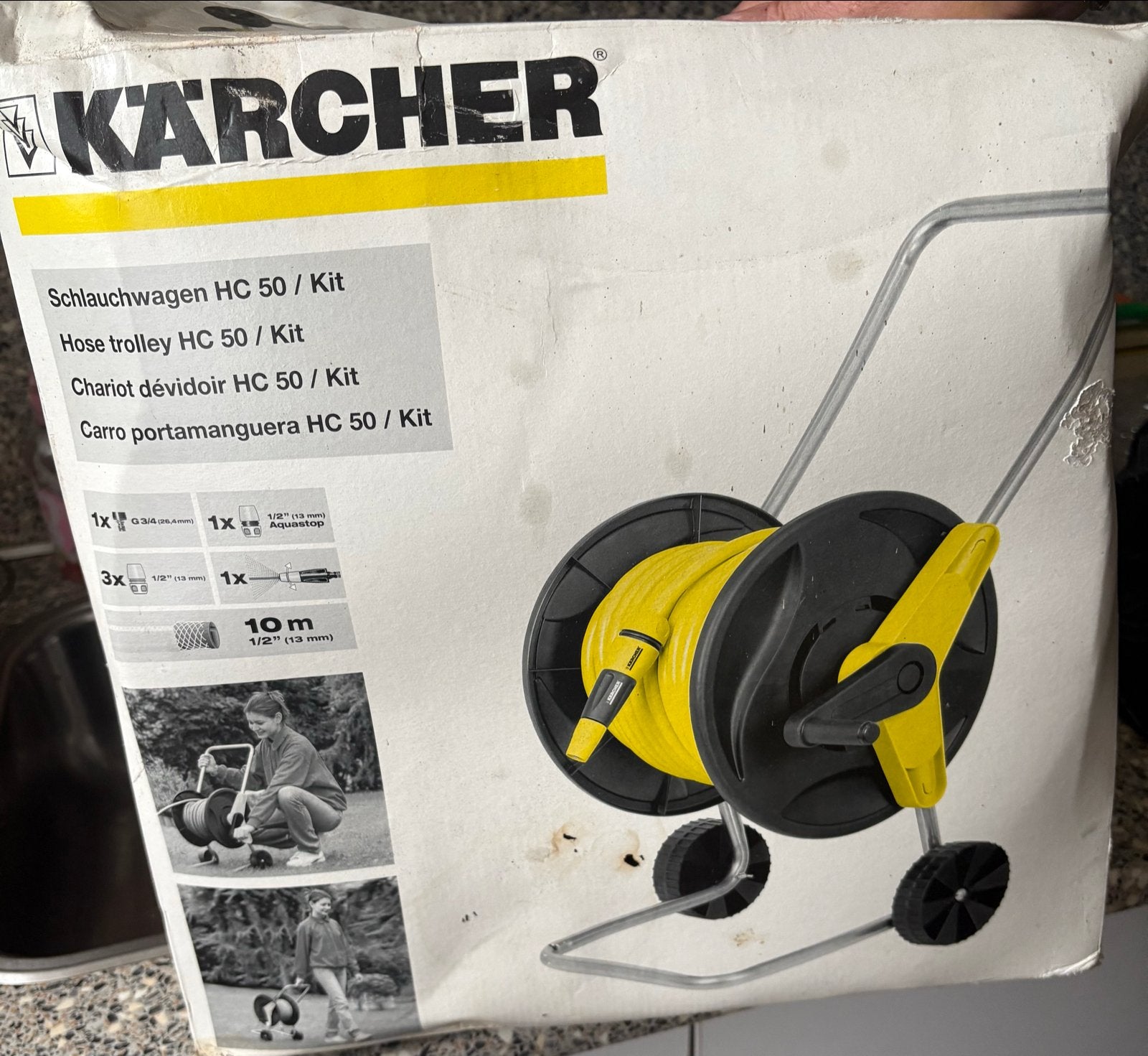Kärcher Slangenwagen HC 50/Kit - 10m Tuinslang, Ophalen, Nieuw, Tuinslanghaspel