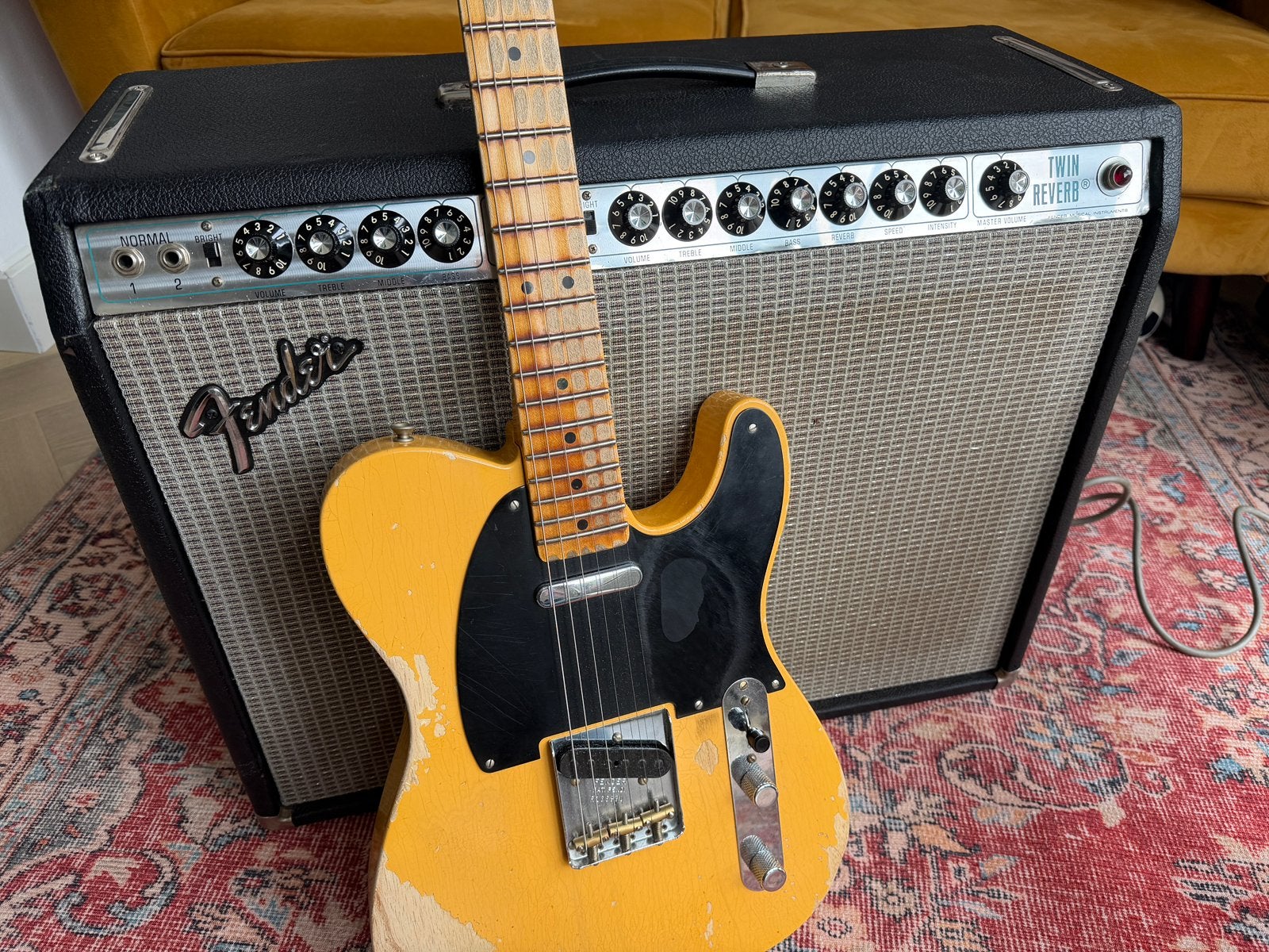 Fender Twin Reverb 1976 (zeer netjes!), Muziek en Instrumenten, Ophalen, Gebruikt, Gitaar, 50 tot 100 watt