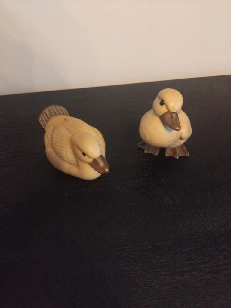 set vintage Elli Malevolti-eendbeeldjes: met de hand gesnede, Ophalen of Verzenden, Dier