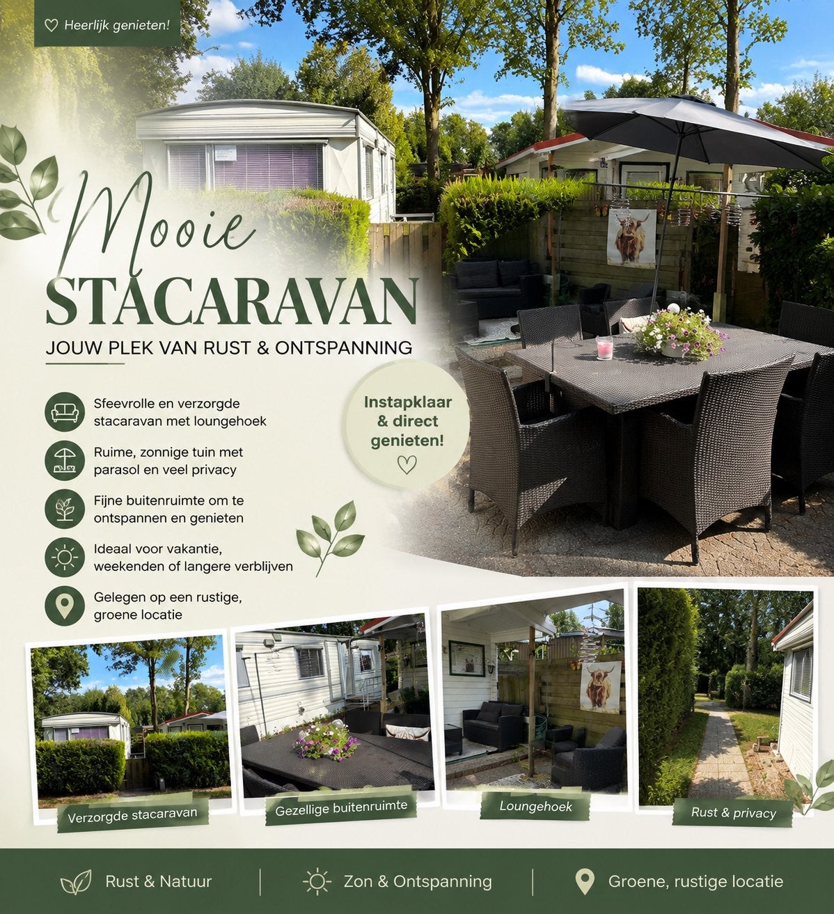 stacaravan in wijster drenthe, Caravans en Kamperen, Stacaravans, Tot en met 6