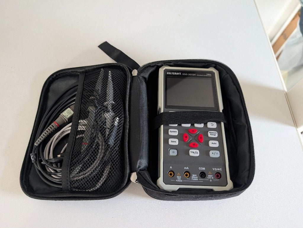 Voltcraft DSO-2072H 2-kanaals 70Mhz Handheld Oscilloscoop, Ophalen of Verzenden, Zo goed als nieuw, Overige meters