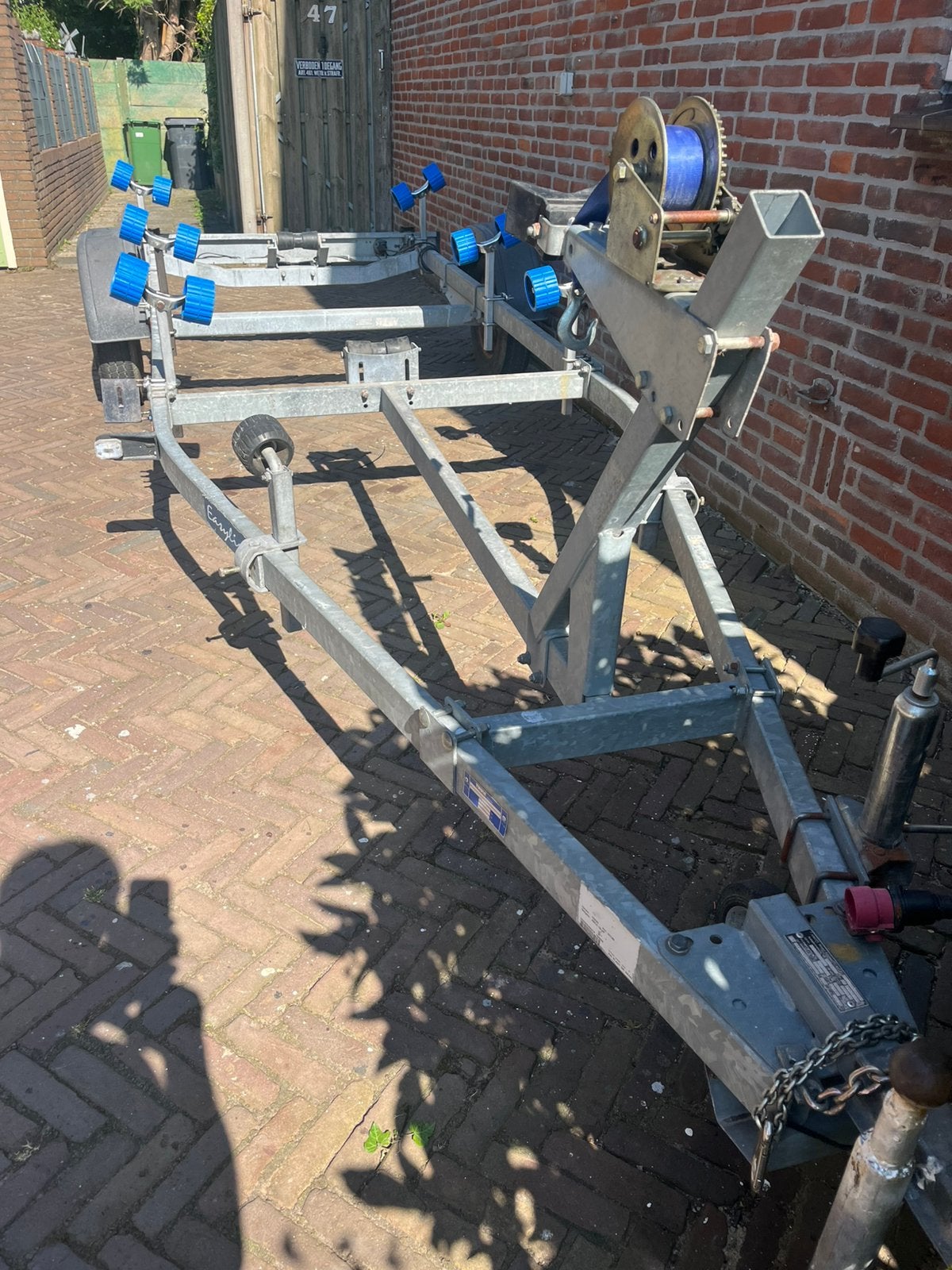 BOOT TRAILER VOOR 6 mtr BOOT IN TOPSTAAT, Watersport en Boten, Boottrailers, Ophalen of Verzenden, Zo goed als nieuw, Minder dan 6 meter