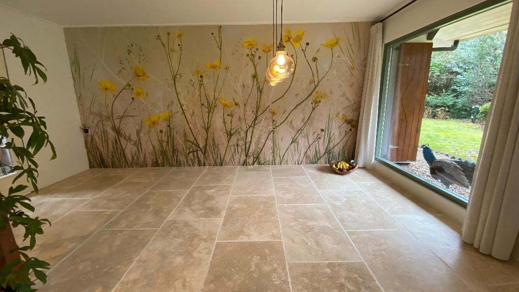 Travertin Beige 60x90 cm wand en vloertegels, Ophalen of Verzenden, Nieuw, Overige typen