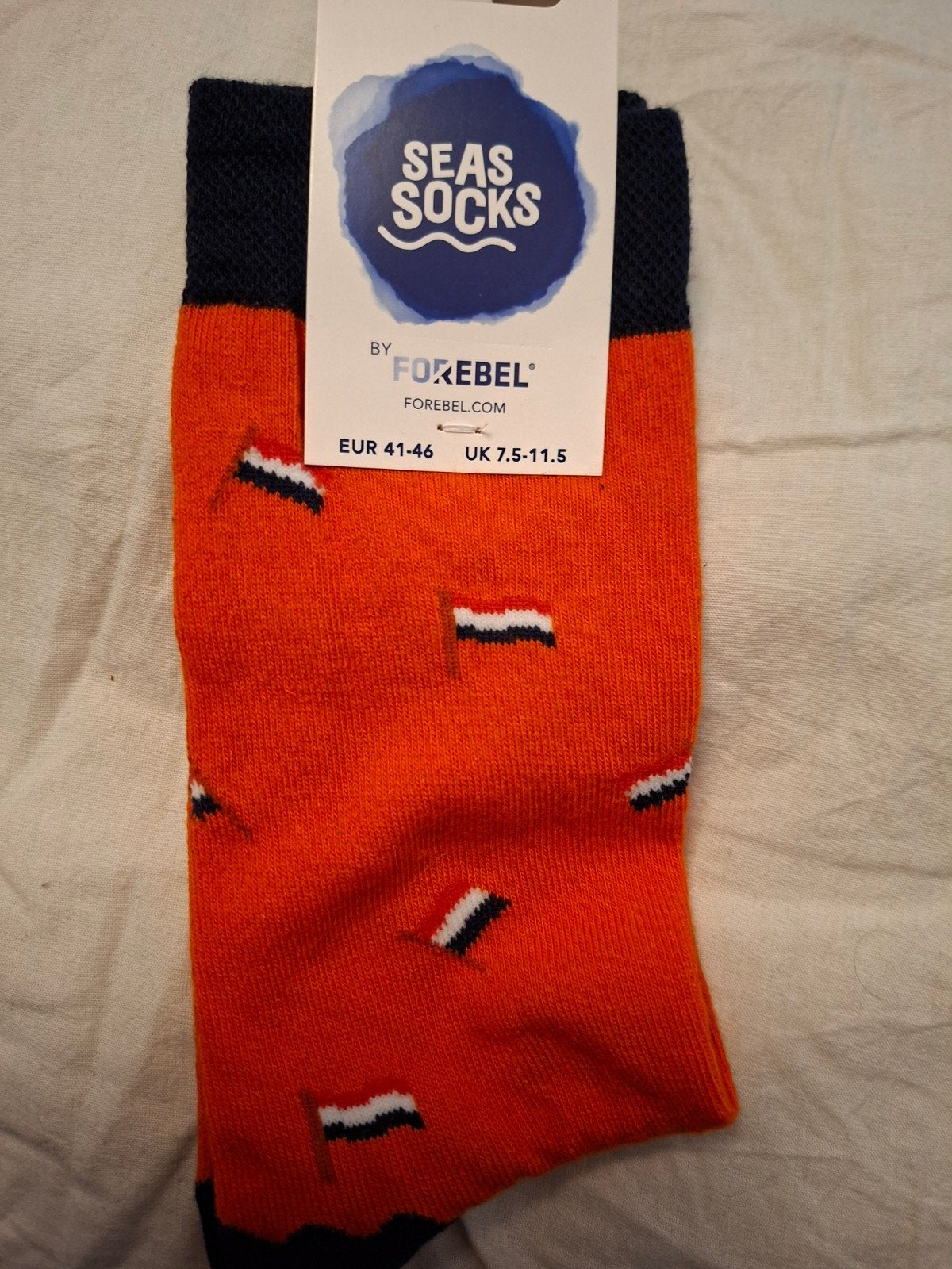 Seas Socks by Forebel - Oranje met vlaggetjes, Overige kleuren, Ophalen of Verzenden, Forebel, Nieuw