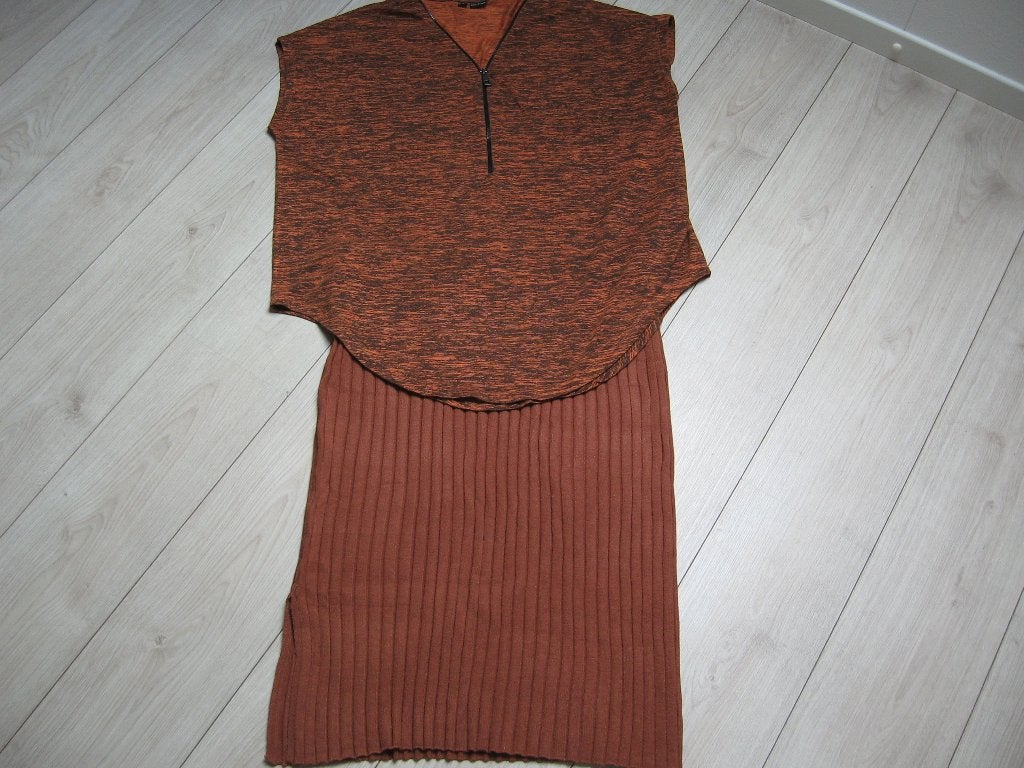 nw tricot dames rok + nw lange body flirt shirt €15,-, Zwart, Maat 46/48 (XL) of groter, Nieuw, Ophalen of Verzenden