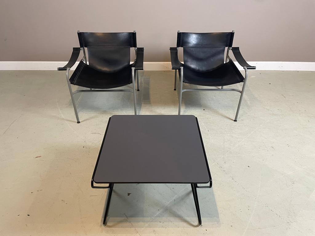 ‘t Spectrum SZ12 lounge chairs Walter Antonis met tafel IZGS, Ophalen, Gebruikt, Leer