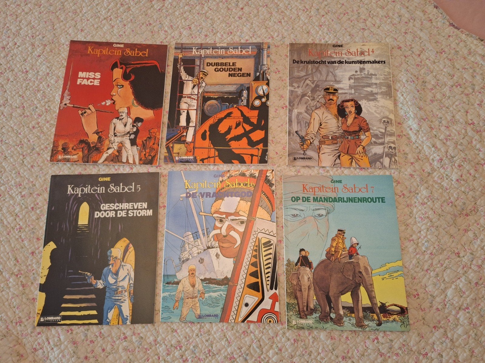 Kapitein Sabel 6 stripboeken Gine, Boeken, Meerdere stripboeken, Ophalen of Verzenden