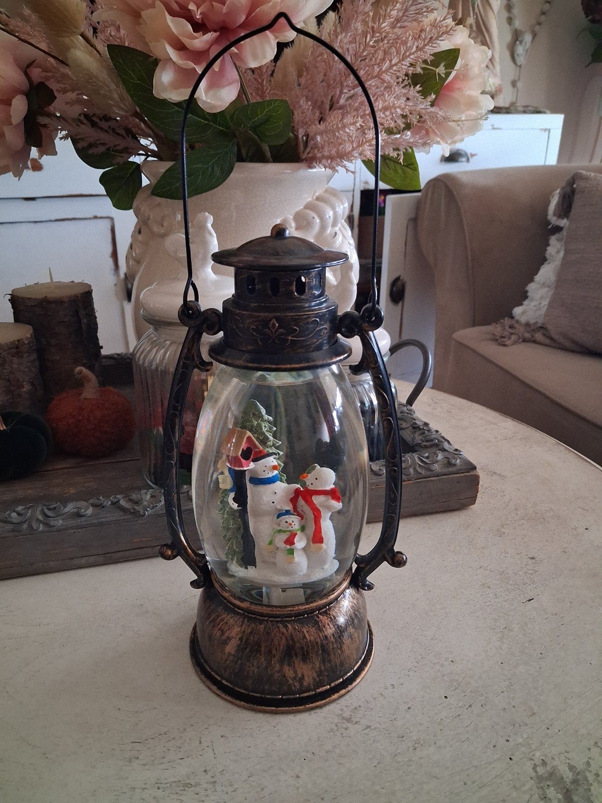mooie kerstkandelaar sneeuwbal met licht, Diversen, Kerst, Ophalen, Gebruikt