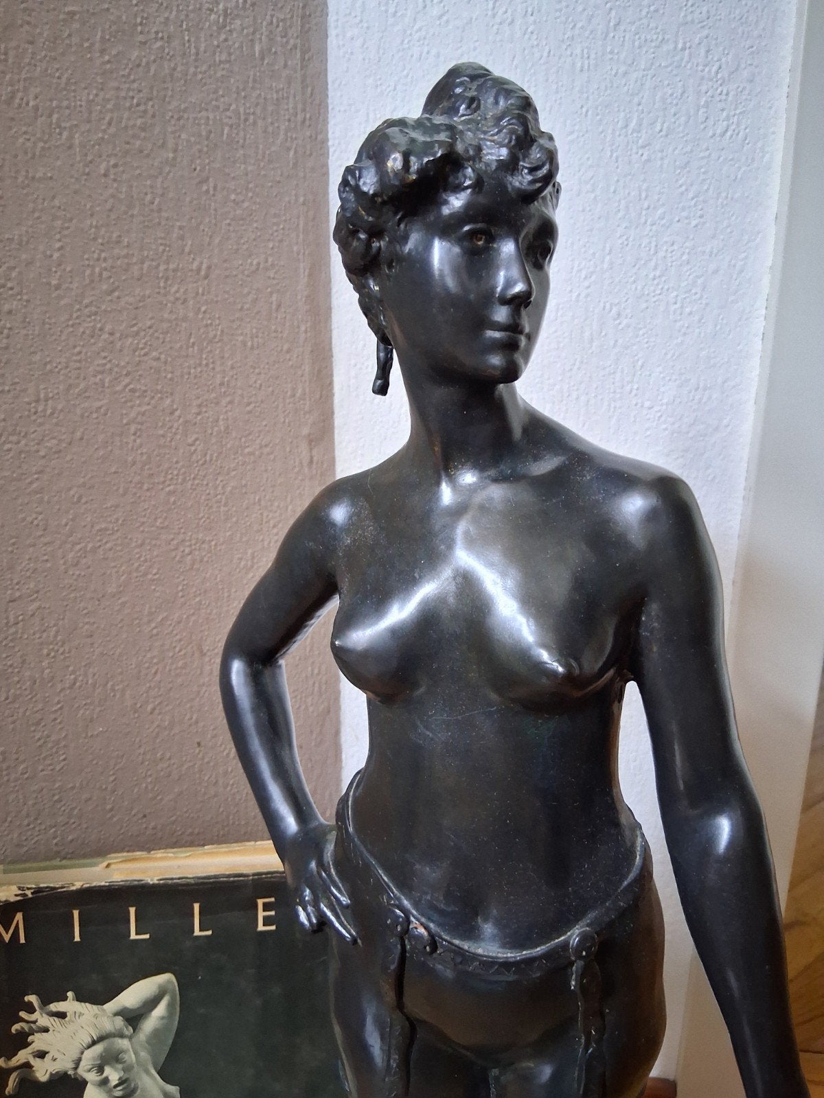 brons erotisch naakt art deco jugendstil? gesigneerd, Antiek en Kunst, Kunst | Beelden en Houtsnijwerken, Ophalen of Verzenden