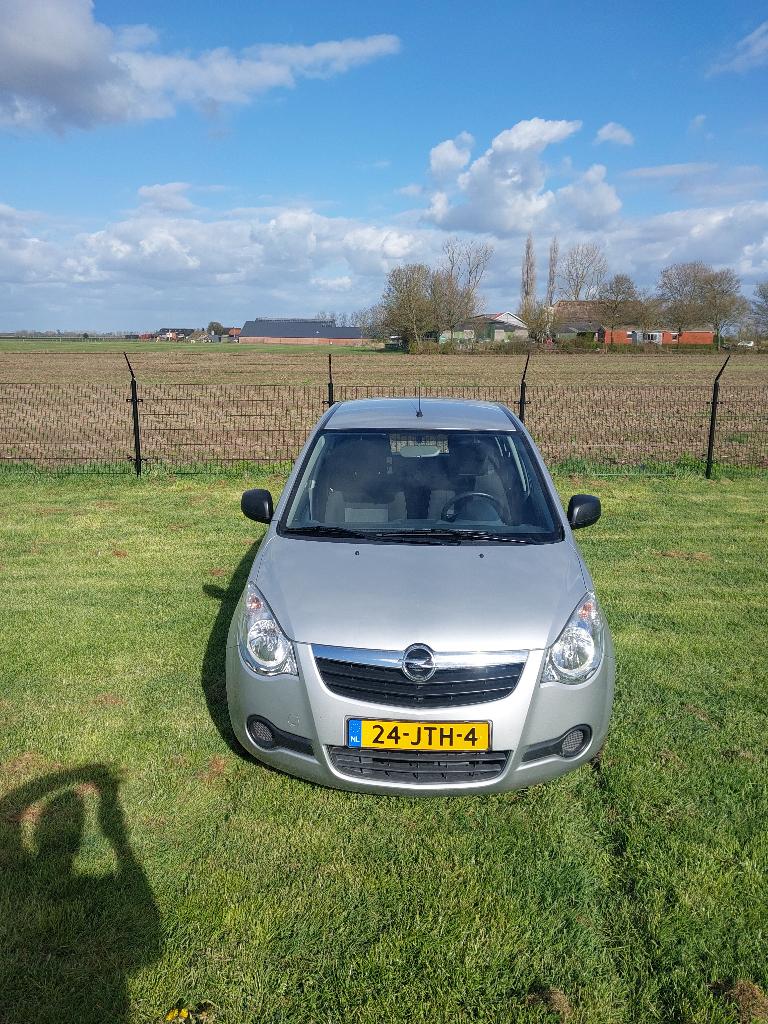 Opel Agila 1.0 12V 2009 airco Top conditie, binnen gestaan., Stof, Metallic lak, Zwart, 0 kg
