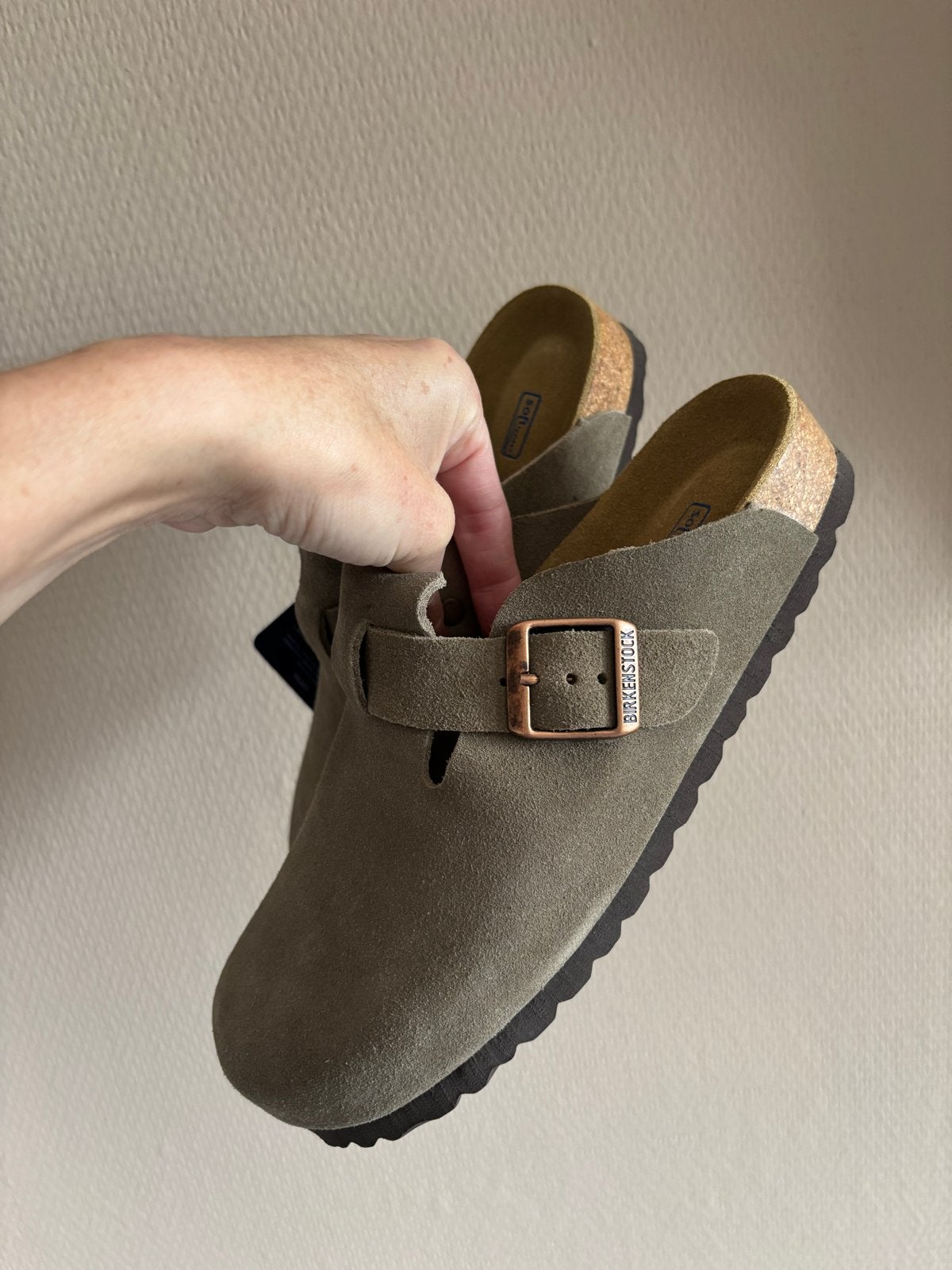 Birkenstock Boston BS Taupe - Maat 38, Ophalen of Verzenden, Nieuw, Overige kleuren, Instappers