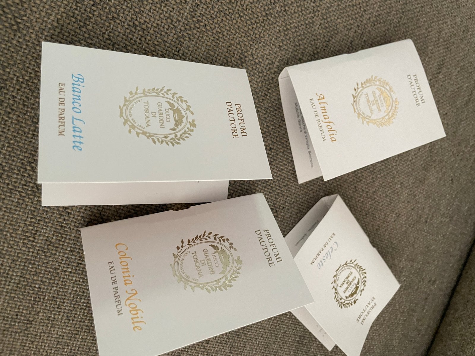 Giardini di Toscana parfum samples - 4 stuks, Sieraden, Tassen en Uiterlijk, Uiterlijk | Parfum, Ophalen of Verzenden, Nieuw