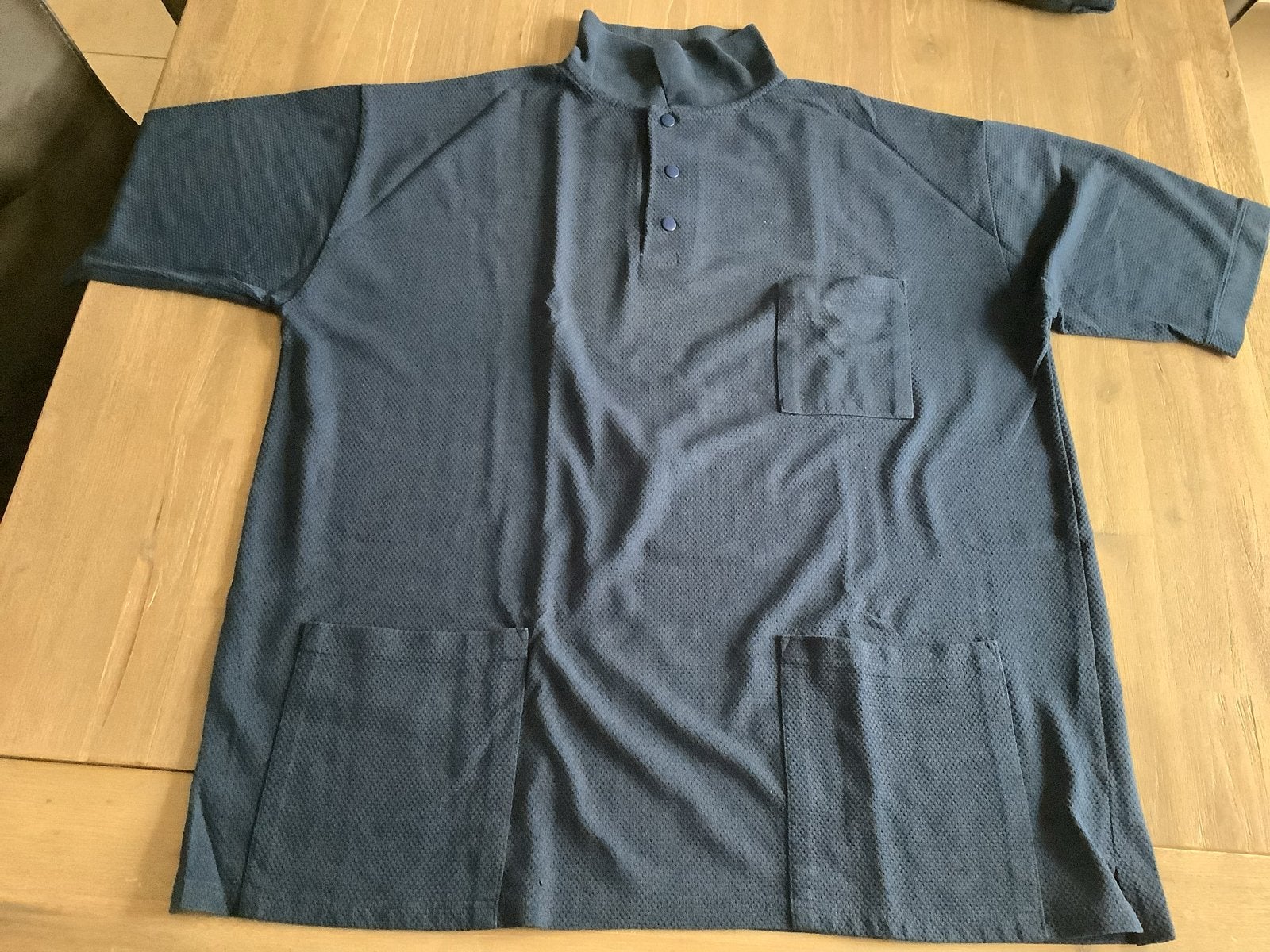 2 Donkerblauwe Hensen dames Poloshirts Maat L werkkleding, Ophalen of Verzenden, Gedragen, Maat 52/54 (L), Blauw