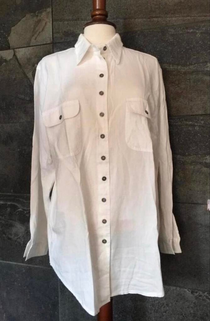 City Life viscose tuniek blouse Maat M, Kleding | Dames, Ophalen of Verzenden, Gedragen, Maat 38/40 (M), Wit