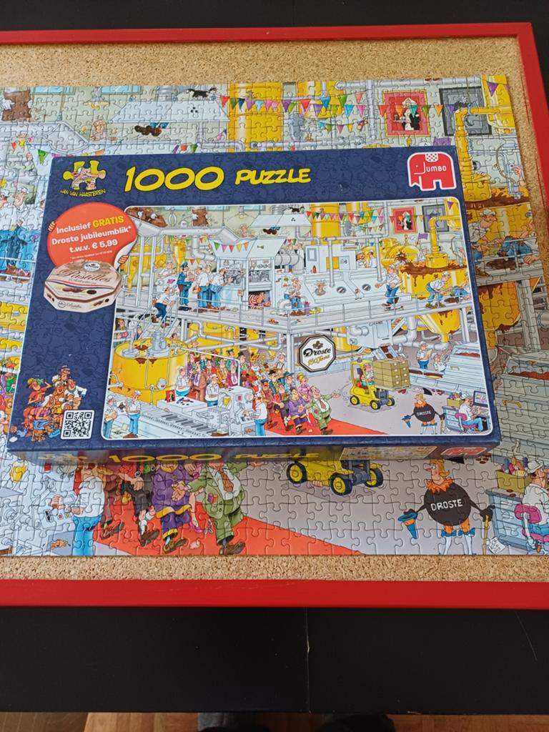 Puzzel Jan van Haasteren 1000 stukjes De chocoladefabriek, Ophalen of Verzenden, 500 t/m 1500 stukjes, Zo goed als nieuw