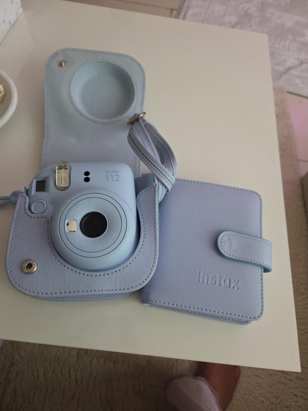 Fujifilm Instax Mini 12 Pastel Blauw + Hoesje & Album, Ophalen of Verzenden