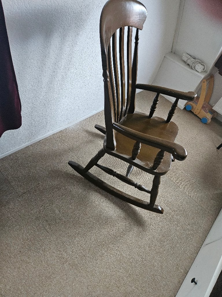 schommelstoel, Huis en Inrichting, Ophalen, Gebruikt, Bruin, Eén