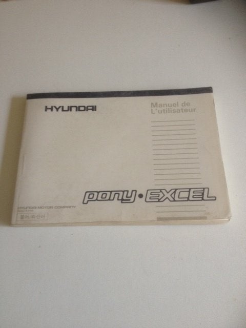 Hyundai Pony Excel Gebruikershandleiding 1986 NL, Auto diversen, Handleidingen en Instructieboekjes, Ophalen of Verzenden