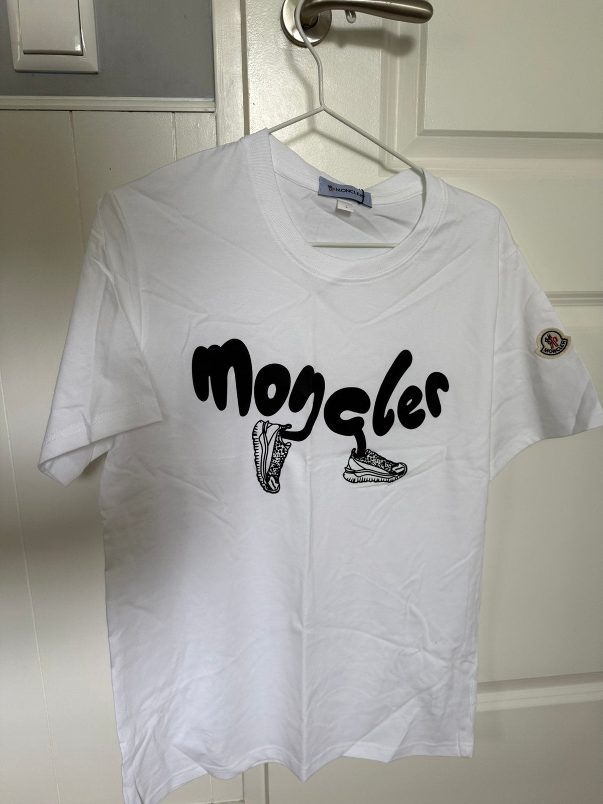 Moncler heren t shirt maat L, Ophalen of Verzenden, Nieuw, Maat 52/54 (L), Wit