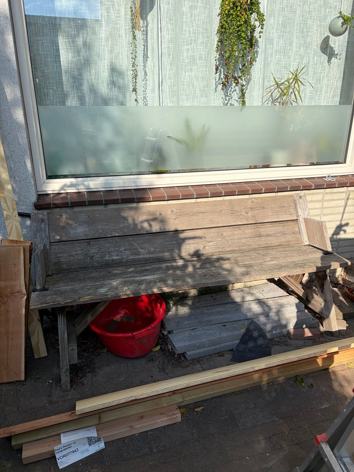 Tuinbank die wat liefde nodig heeft - Gratis af te halen, Tuin en Terras, Ophalen, Gebruikt, Hout