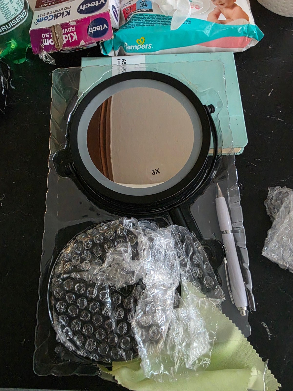 Verlichte make-up spiegel met 3x vergroting, Sieraden, Tassen en Uiterlijk, Uiterlijk | Gezichtsverzorging, Ophalen of Verzenden