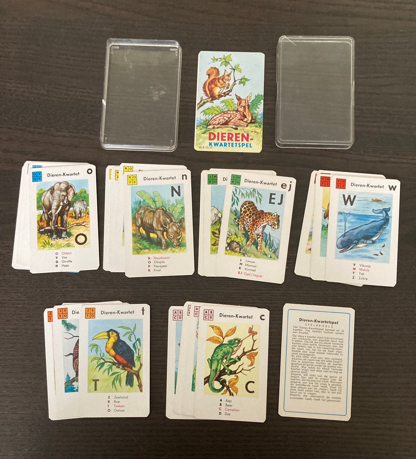 Mooi vintage dierenkwartet spel, Ophalen of Verzenden, Zo goed als nieuw, Speelkaart(en)