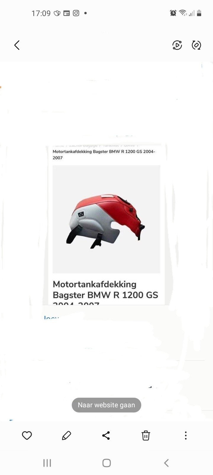 Bmw GS Bagster tankhoes Nw. Staat !!!, Ophalen of Verzenden