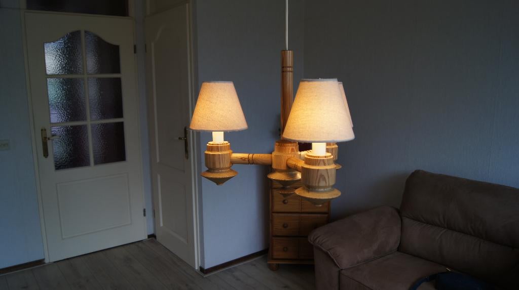 hanglamp, Ophalen, Gebruikt, Hout, Minder dan 50 cm
